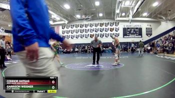 132 lbs Semifinal - Garrison Weisner, Clay (Oregon) vs Connor Hatgas, Holy Name High School