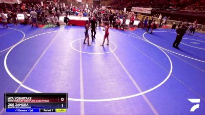 115 lbs 1st Place Match - Aya Yoshitake, Titan Mercury Wrestling Club (TMWC) vs Zoe Zamora, Bloodline Wrestling