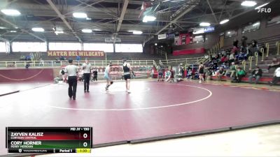 190 lbs 1st Place Match - Cory Horner, Perry Meridian vs Zayven Kalisz, Corydon Central