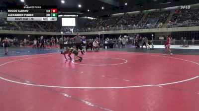 78 lbs Consi-qtrs - Rocco Albano, Fairfield vs Alexander Fisher, Jersey Shore