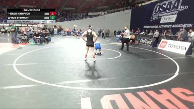 4A Boys 157 lbs Cons. Round 2 - Gage Hampton, Cascade Boys vs Wyatt Stewart, Crook County Boys