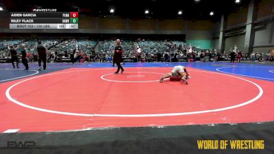 120 lbs Consolation - Aiden Garcia, Palma vs Riley Flack, Hawk Mat Club