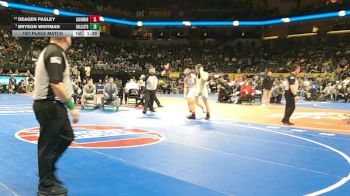 165 Class 2 lbs 1st Place Match - Bryson Whitman, Hollister vs Deagen Pasley, Savannah