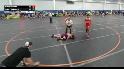 144 lbs Cons. Round 3 - Ruben Torres, Coldwater Wrestling Club vs Corey Gardner, Unattached