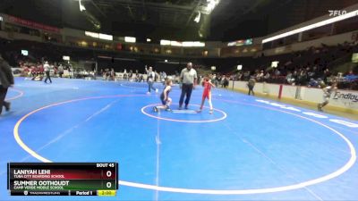 83-88 lbs Round 3 - Summer Oothoudt, Camp Verde Middle School vs LaNiyah Lehi, Tuba City Boarding School