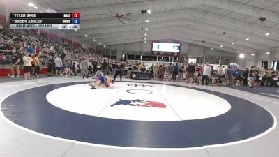 120 lbs Quarters - Tyler Sage, Massa vs Brody Ashley, Michigan West Wrestling Club