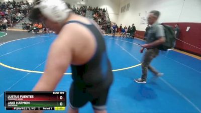 285 lbs Champ. Round 1 - Justus Fuentes, Thunder Basin vs Jake Harmon, Sheridan