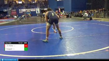 215 lbs Cons. Round 6 - Zach Evans, Chambersburg vs Tyler August, Delaware Military Academy