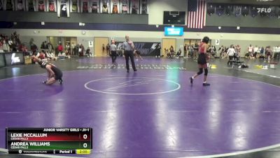 JV-1 lbs Round 3 - Lexie McCallum, Cedar Falls vs Andrea Williams, Cedar Falls