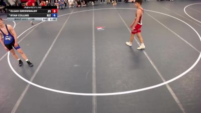 138 lbs 3rd Place Match - Elijah Greenwaldt, Jack Pine Savage vs Ryan Collins, Albert Lea