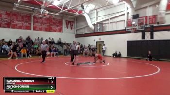 JV-8 lbs Round 3 - Peyton Gordon, Solon vs Samantha Cordova, Ottumwa