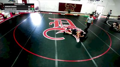 144 lbs 3rd Place Match - Adrian Gasca, Downey High School vs Brandon Kito, Rowland High School
