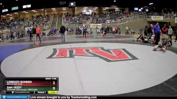 120 lbs Quarterfinal - Sam Vessy, Redmond High School Wrestling vs Lorenzo Romero, Dallas Mat Club