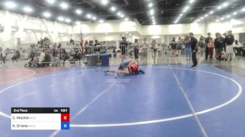 130 lbs 2nd Place - Colton Mackie, Salem Elite Mat Club vs Kaeden Orians, Gold Rush Wrestling