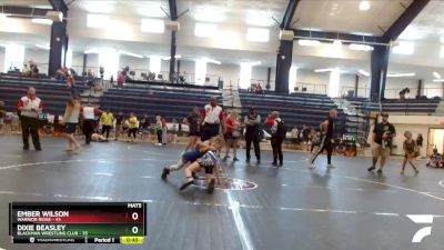 55 lbs Round 3 - Dixie Beasley, Blackman Wrestling Club vs Ember Wilson, Warrior Ridge