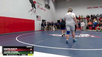 285 lbs Semifinal - Hunter Buntyn, French Camp Academy vs Hunter Childers, North Pontotoc High School