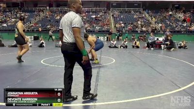 1A 285 lbs Quarterfinal - Devonte Harrison, Uwharrie Charter Academy vs Johnatan Argueta, Starmount