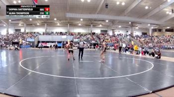 Girls 126 lbs Champ. Round 1 - Sophia Satterfield, Knoxville Halls High School vs Alina Thompson, Stone Memorial High School