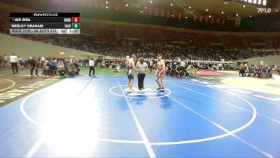 3A Boys 215 lbs Quarterfinal - Joe Weil, Burns Boys vs Wesley Graham, Lakeview Boys
