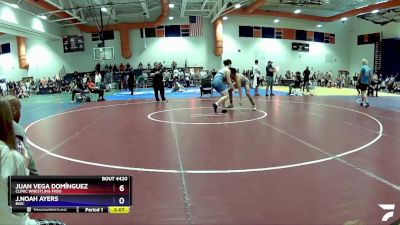 157 lbs Cons. Round 5 - Juan Vega Domínguez, Clinic Wrestling FXBG vs J.Noah Ayers, BWC