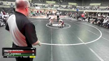 138 lbs Finals (8 Team) - Tyler Laudenbach, Apple Valley vs Preston Kratochvill, Holmen