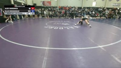 145 Open Champ. Round 1 - Ellie Brenneman, Iowa Central Community College vs Alex Harswick, Wartburg