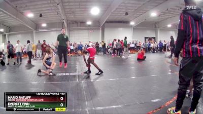 90 lbs Round 2 - Everett Finn, Grizzlies Wrestling Club vs Mario Ratliff, Mighty Warriors Wrestling Acad