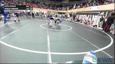 115 lbs Consi Of 4 - Myka Putman, Newcastle Youth Wrestling vs Paisley Preston, Lone Grove Takedown Club