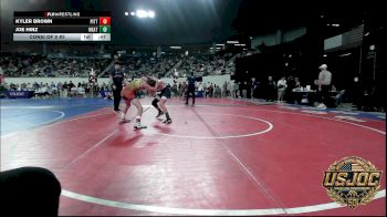 105 lbs Consi Of 8 #2 - Kyler Brown, Pittsburg Wrestling Club vs Joe Hinz, Weatherford Youth Wrestling