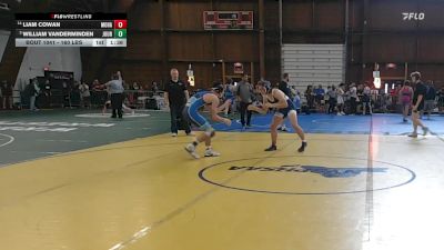 160 lbs Round Of 16 - Liam Cowan, Mohawk Valley Wrestling Club vs William Vanderminden, Journeymen WC