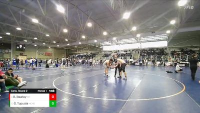 285 lbs Cons. Round 2 - Ryan Rowley, West Field vs Siaosi Tupuola, Mountain Crest High School Wre