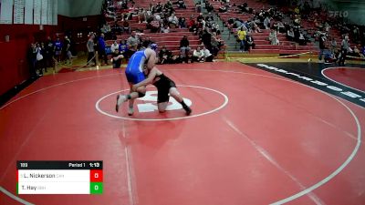 189 lbs Quarterfinal - Landon Nickerson, Corry Area Hs vs Trace Hay, Berlin Brothersvalley Hs