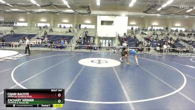 149 lbs Quarterfinal - Zachary Weiner, Johnson & Wales (RI) vs Cqari Bacote, American International