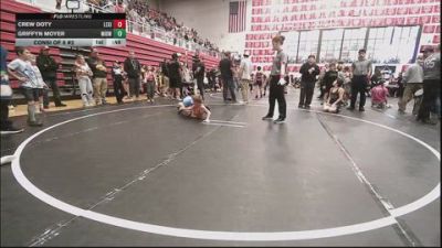 58 lbs Consi Of 8 #2 - Crew Doty, Lexington Wrestling Club vs Griffyn Moyer, Midwest City Bombers Youth Wrestling Club