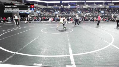 100 lbs Consi Of 8 #2 - Walker LaHue, No Team/Independant vs Braxton Barnes, East Kansas Eagles