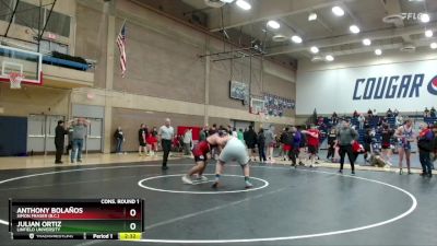 285 lbs Cons. Round 1 - Anthony Bolaños, Simon Fraser (B.C.) vs Julian Ortiz, Linfield University