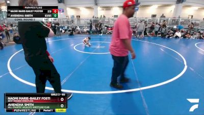 83 lbs Cons. Round 2 - Aviendha Smith, Hill Country Wildcats Wrestling Club vs Naomi Marie-Bailey Foster, Best Trained Wrestling