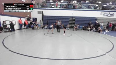 63 lbs Champ. Round 1 - Matteo Guerrero, Hawk Wrestling Club vs Haidyn Hallett, 208 Badgers Wrestling Club