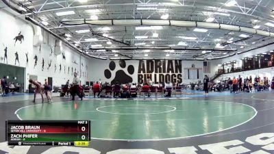 133 lbs Round 4 (6 Team) - Zach Phifer, Adrian vs Jacob Braun, Seton Hill University