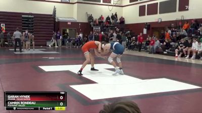 150 lbs Round 3 - Camrin Rondeau, Pleasant Valley vs Garan Hynek, Prairie, Cedar Rapids