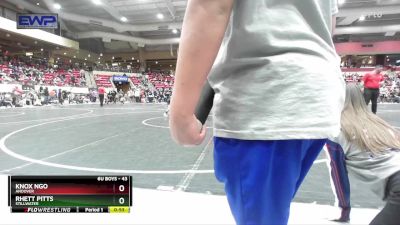 43 lbs Quarterfinal - Rhett Pitts, Stillwater vs Knox Ngo, Andover