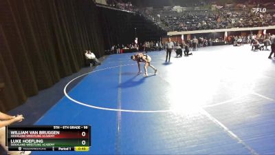 98 lbs Cons. Round 4 - Luke Hoefling, Siouxland Wrestling Academy vs William Van Bruggen, Siouxland Wrestling Academy