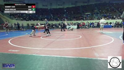 87 lbs Consi Of 8 #2 - Sammy Cox, Watonga vs Noah Bollig, Duncan Middle School