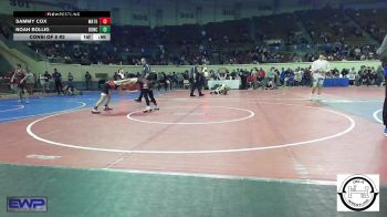 87 lbs Consi Of 8 #2 - Sammy Cox, Watonga vs Noah Bollig, Duncan Middle School