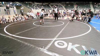 70 lbs Rr Rnd 1 - Kasen Shouse, Oklahoma Strong-Blue 9U vs Grayson Schultz, Team Tulsa RED