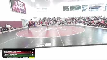 174 lbs Round 2 (3 Team) - Gardarshom Singh, Sierra College (RED) vs Javier Montes, Mt. SAC (White)