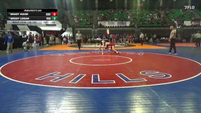 7A 120 lbs Cons. Round 3 - Brody Logan, Thompson HS vs Brady Hulwi, Hewitt-Trussville