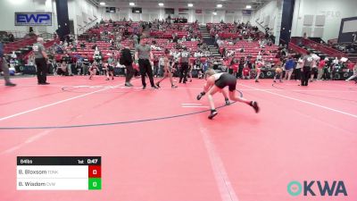 64 lbs Final - Bracen Bloxsom, Tonkawa vs Brantley Wisdom, Caney Valley Wrestling