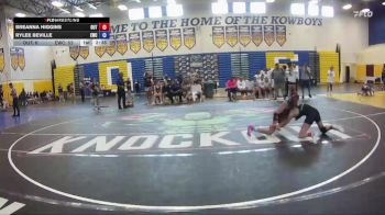 100 lbs Round 2 (6 Team) - Rylee Beville, Eagles WC vs Breanna Higgins, The Outsiders