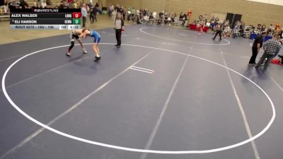 16U - 106 lbs Cons. Round 3 - Eli Hanson, Kenyon-Wanamingo vs Alex Walser, Longhorns